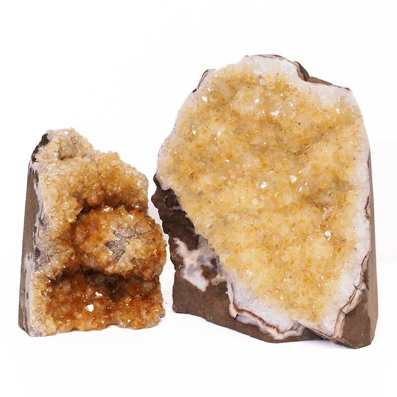 1.88kg Citrine Crystal Geode Specimen Set 2 Pieces S934 5 Citrine Crystal Geode Specimen Set 3 Pieces S934 | Himalayan Salt Factory