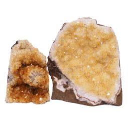 Citrine Crystal Geode Specimen Set 3 Pieces S934 | Himalayan Salt Factory