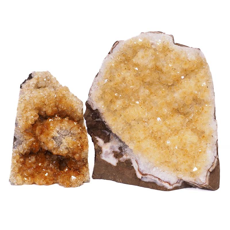 1.88kg Citrine Crystal Geode Specimen Set 2 Pieces S934 3 Citrine Crystal Geode Specimen Set 3 Pieces S934 | Himalayan Salt Factory