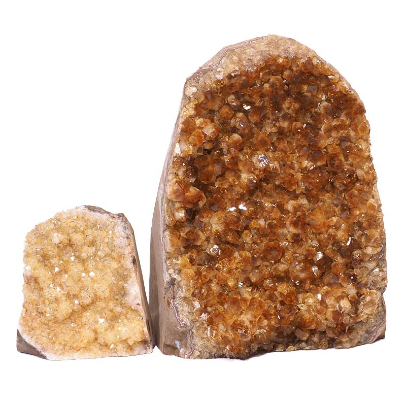 2.77kg Citrine Crystal Geode Specimen Set 2 Pieces S935 3 Citrine Crystal Geode Specimen Set 3 Pieces S935 | Himalayan Salt Factory