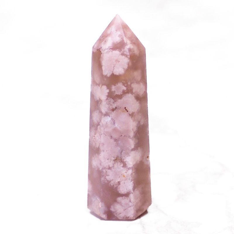 Flower Agate Terminated Point | Himalayan Salt Factory