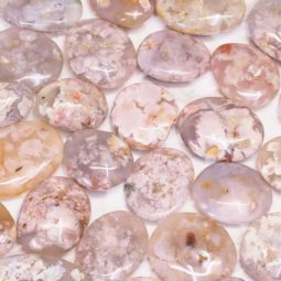Flower Agate Palm Stone - Medium | Himalayan Salt Factory