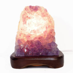 1.53kg Natural Amethyst Crystal Lamp with Timber Base DS665 6 Natural Amethyst Crystal Lamp with Timber Base DS665 | Himalayan Salt Factory
