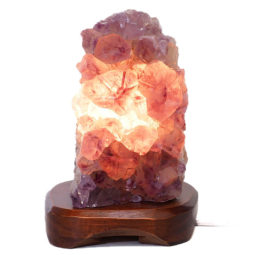 1.79kg Natural Amethyst Crystal Lamp with Timber Base DS667 6 Natural Amethyst Crystal Lamp with Timber Base DS667 | Himalayan Salt Factory