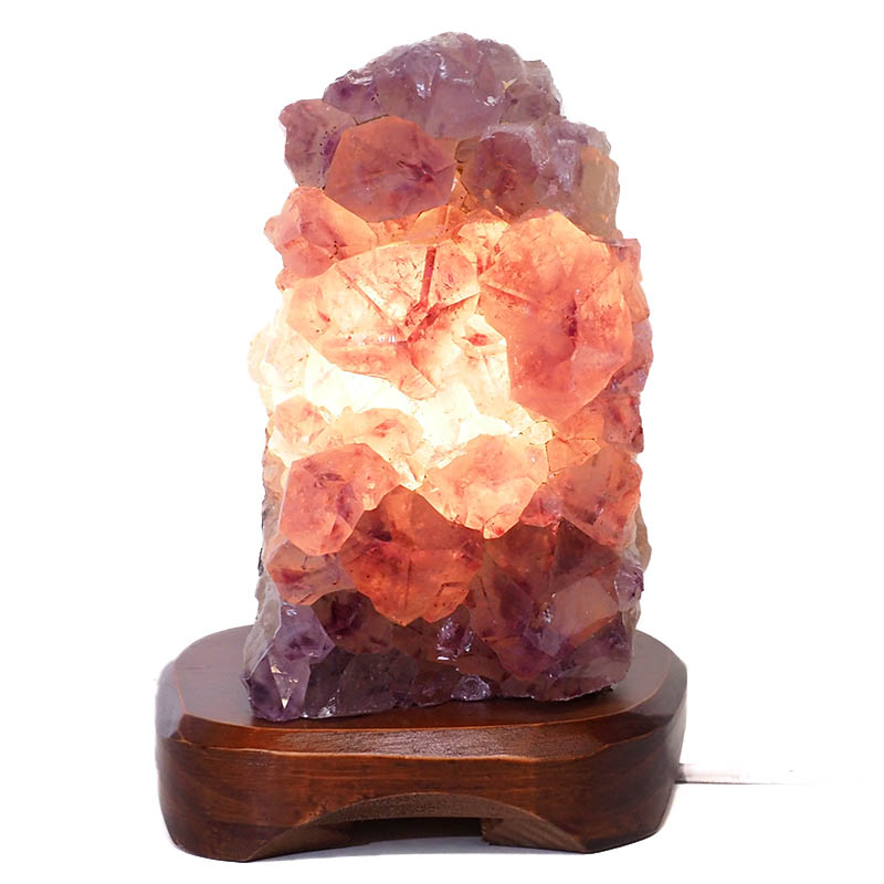 1.79kg Natural Amethyst Crystal Lamp with Timber Base DS667 4 Natural Amethyst Crystal Lamp with Timber Base DS667 | Himalayan Salt Factory