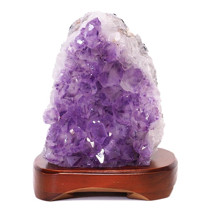 1.75kg Natural Amethyst Crystal Lamp with Timber Base DS669 3 Natural Amethyst Crystal Lamp with Timber Base DS669 | Himalayan Salt Factory