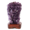 Natural Amethyst Crystal Lamp with Timber Base DS670 | Himalayan Salt Factory