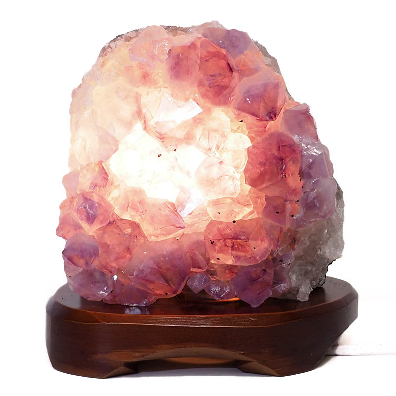 2.19kg Natural Amethyst Crystal Lamp with Timber Base DS673 4 Natural Amethyst Crystal Lamp with Timber Base DS673 | Himalayan Salt Factory