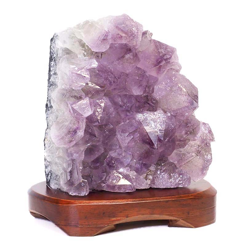 1.83kg Natural Amethyst Crystal Lamp with Timber Base DS674 3 Natural Amethyst Crystal Lamp with Timber Base DS674 | Himalayan Salt Factory