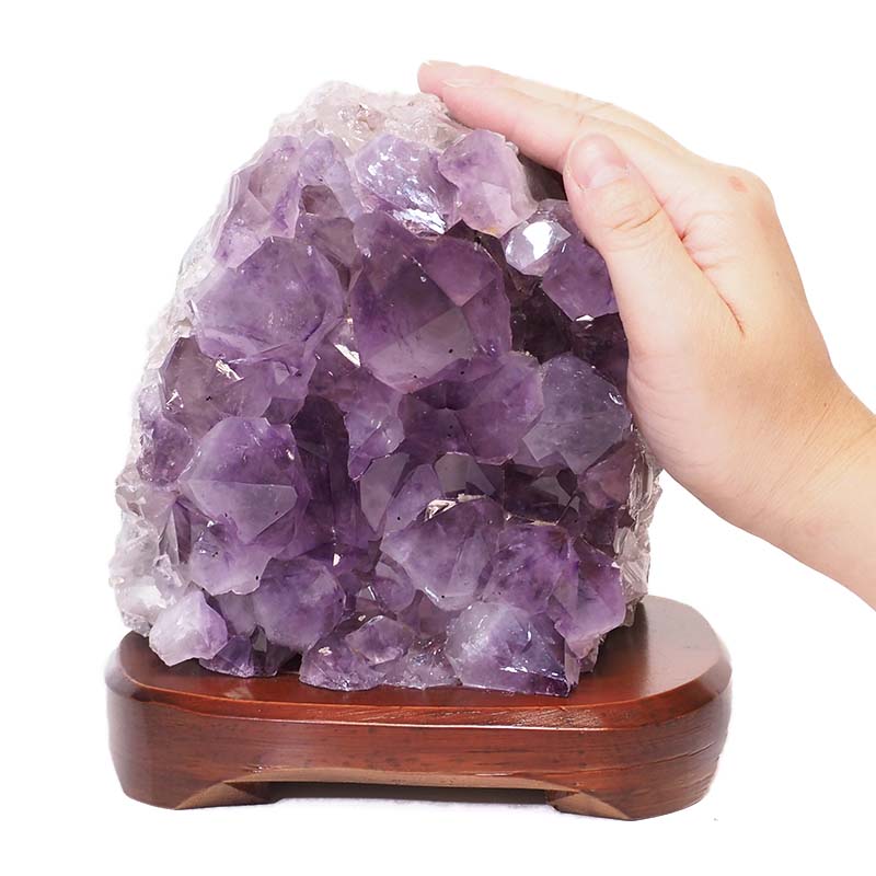 2.81kg Natural Amethyst Crystal Lamp with Timber Base DS678 5 Natural Amethyst Crystal Lamp with Timber Base DS678-1 | Himalayan Salt Factory