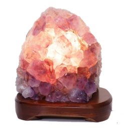 2.81kg Natural Amethyst Crystal Lamp with Timber Base DS678 6 Natural Amethyst Crystal Lamp with Timber Base DS678-2 | Himalayan Salt Factory