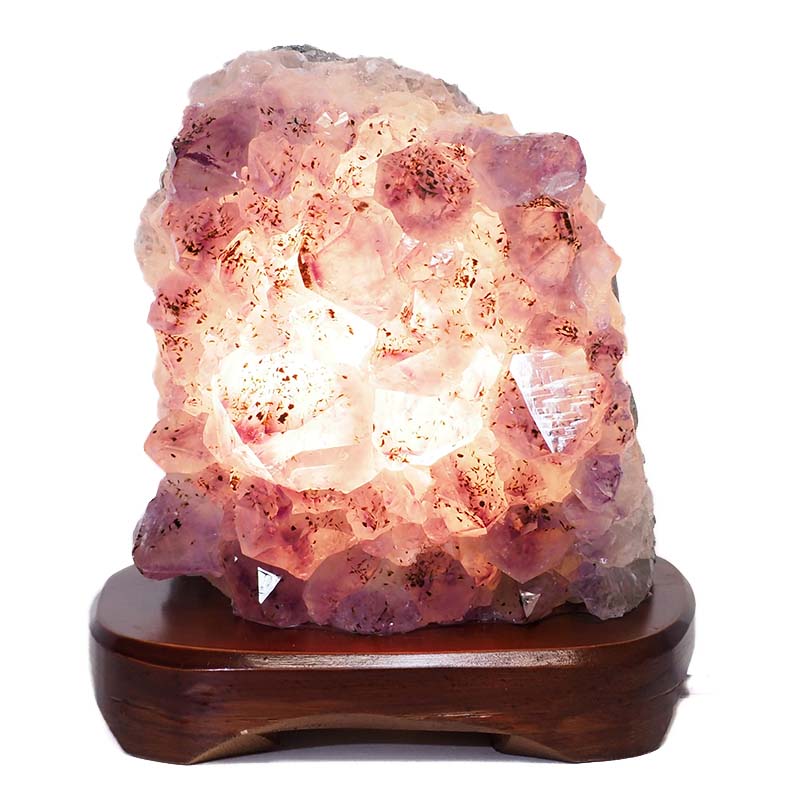 2.33kg Natural Amethyst Crystal Lamp with Timber Base DS682 4 Natural Amethyst Crystal Lamp with Timber Base DS682-2 | Himalayan Salt Factory