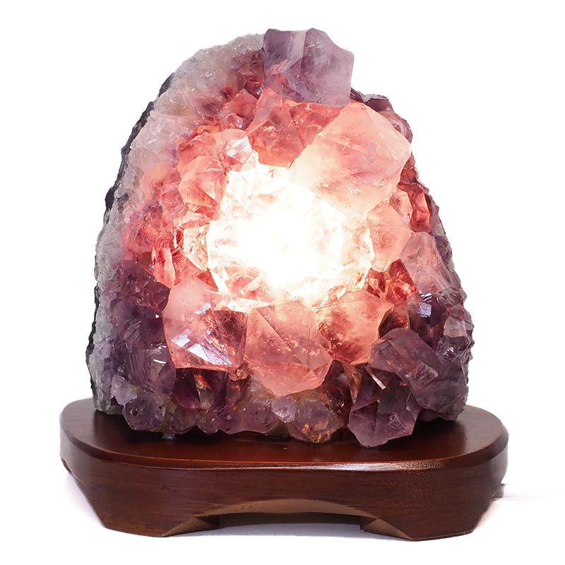 2.18kg Natural Amethyst Crystal Lamp with Timber Base DS683 4 Natural Amethyst Crystal Lamp with Timber Base DS683-2 | Himalayan Salt Factory