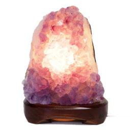 1.71kg Natural Amethyst Crystal Lamp with Timber Base DS687 6 Natural Amethyst Crystal Lamp with Timber Base DS687-2 | Himalayan Salt Factory