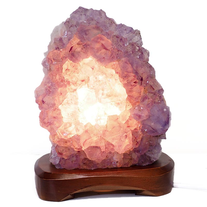 2.72kg Natural Amethyst Crystal Lamp with Timber Base DS689 4 Natural Amethyst Crystal Lamp with Timber Base DS689-2 | Himalayan Salt Factory