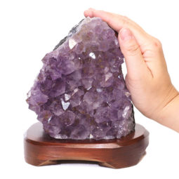 1.68kg Natural Amethyst Crystal Lamp with Timber Base DS695 7 Natural Amethyst Crystal Lamp with Timber Base DS695-1 | Himalayan Salt Factory