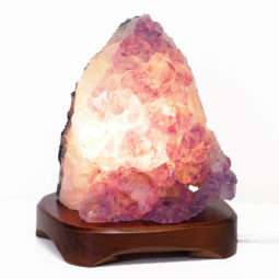 2.24kg Natural Amethyst Crystal Lamp with Timber Base DS696 6 Natural Amethyst Crystal Lamp with Timber Base DS696-2 | Himalayan Salt Factory