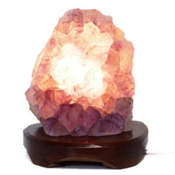 1.96kg Natural Amethyst Crystal Lamp with Timber Base DS701 6 Natural Amethyst Crystal Lamp with Timber Base DS701-2 | Himalayan Salt Factory
