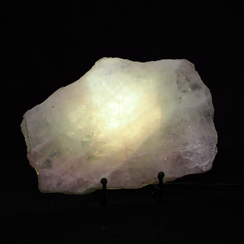 Natural Sliced Rose Quartz Crystal Lamp CF 826 4 Natural Sliced Rose Quartz Crystal Lamp CF 826-1 | Himalayan Salt Factory