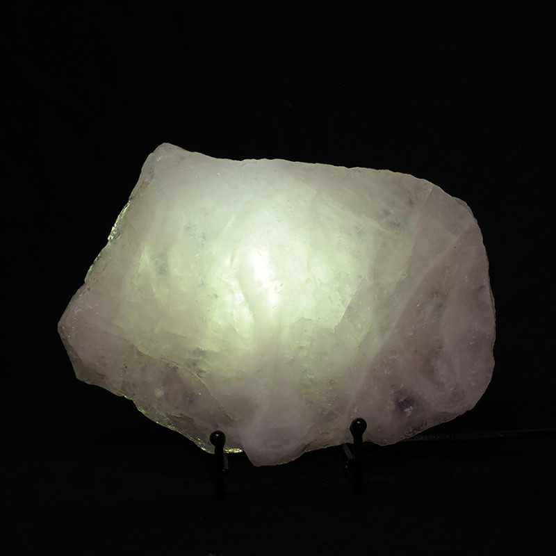 Natural Sliced Rose Quartz Crystal Lamp CF 827 4 Natural Sliced Rose Quartz Crystal Lamp CF 827-1 | Himalayan Salt Factory