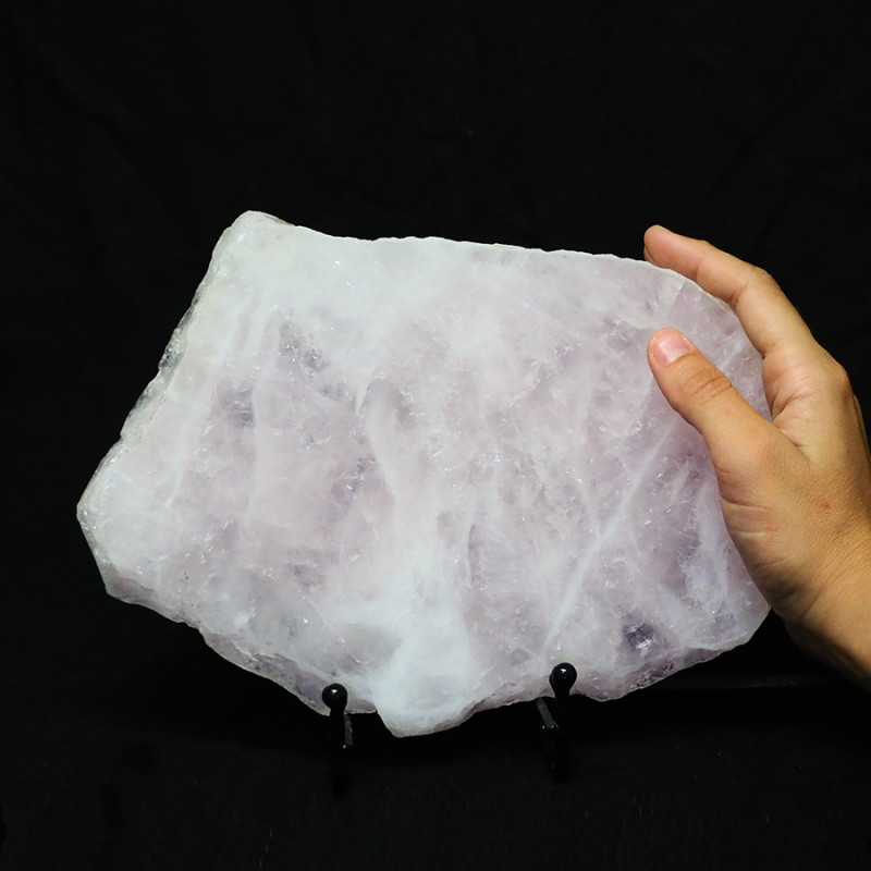 Natural Sliced Rose Quartz Crystal Lamp CF 827 5 Natural Sliced Rose Quartz Crystal Lamp CF 827-2 | Himalayan Salt Factory