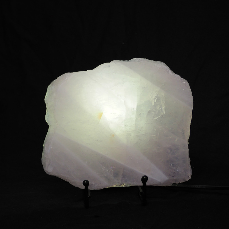 Natural Sliced Rose Quartz Crystal Lamp CF 829 4 Natural Sliced Rose Quartz Crystal Lamp CF 829-1 | Himalayan Salt Factory
