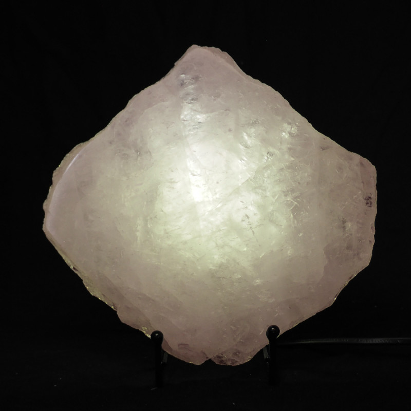 Natural Sliced Rose Quartz Crystal Lamp CF 830 5 Natural Sliced Rose Quartz Crystal Lamp CF 830-1 | Himalayan Salt Factory