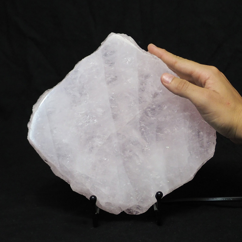 Natural Sliced Rose Quartz Crystal Lamp CF 830 4 Natural Sliced Rose Quartz Crystal Lamp CF 830-2 | Himalayan Salt Factory