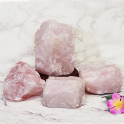 Rose Quartz Crystal Lamp Set 4 Pieces S351-1 | Himalayan Salt Factory