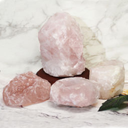 Rose Quartz Crystal Lamp Set 4 Pieces S356 7 Rose Quartz Crystal Lamp Set 4 Pieces S356-1 | Himalayan Salt Factory
