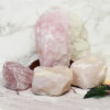 Rose Quartz Crystal Lamp Set 4 Pieces S357 1 Rose Quartz Crystal Lamp Set 4 Pieces S357 | Himalayan Salt Factory