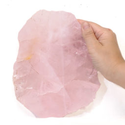 Rose Quartz Polished Slab Plate S913 6 Rose Quartz Polished Slab Plate S913 | Himalayan Salt Factory