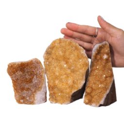 Citrine Crystal Geode Specimen Set 3 Pieces N392 | Himalayan Salt Factory