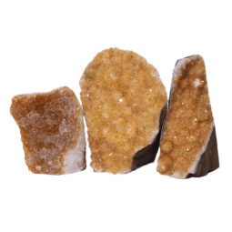 Citrine Crystal Geode Specimen Set 3 Pieces N392 | Himalayan Salt Factory