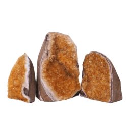 2.13kg Citrine Crystal Geode Specimen Set 3 Pieces N393 7 Citrine Crystal Geode Specimen Set 3 Pieces N393 | Himalayan Salt Factory