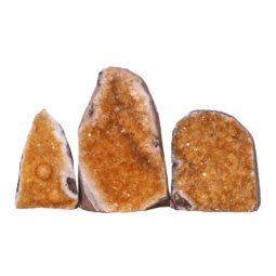 Citrine Crystal Geode Specimen Set 3 Pieces N393 | Himalayan Salt Factory