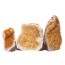 2.02kg Citrine Crystal Geode Specimen Set 3 Pieces N396 7 Citrine Crystal Geode Specimen Set 3 Pieces N396 | Himalayan Salt Factory