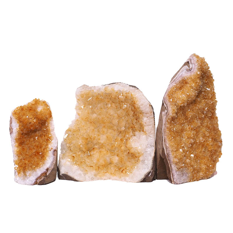 2.02kg Citrine Crystal Geode Specimen Set 3 Pieces N396 5 Citrine Crystal Geode Specimen Set 3 Pieces N396 | Himalayan Salt Factory