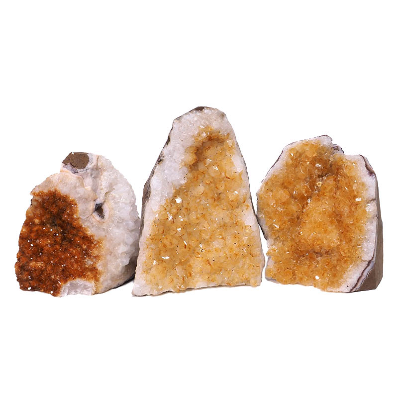1.97kg Citrine Crystal Geode Specimen Set 3 Pieces N403 5 Citrine Crystal Geode Specimen Set 3 Pieces N403 | Himalayan Salt Factory