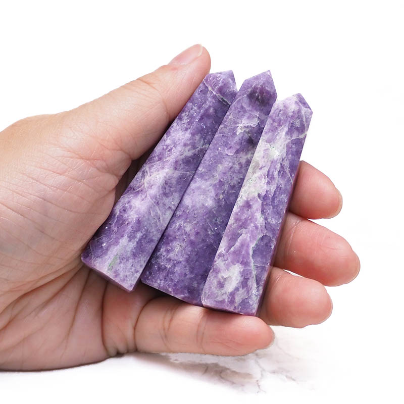 Lepidolite Terminated Point Set 3 4 Lepidolite Terminated Point Set 3 | Himalayan Salt Factory