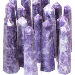 Lepidolite Terminated Point Set 3 7 Lepidolite Terminated Point Set 3 | Himalayan Salt Factory
