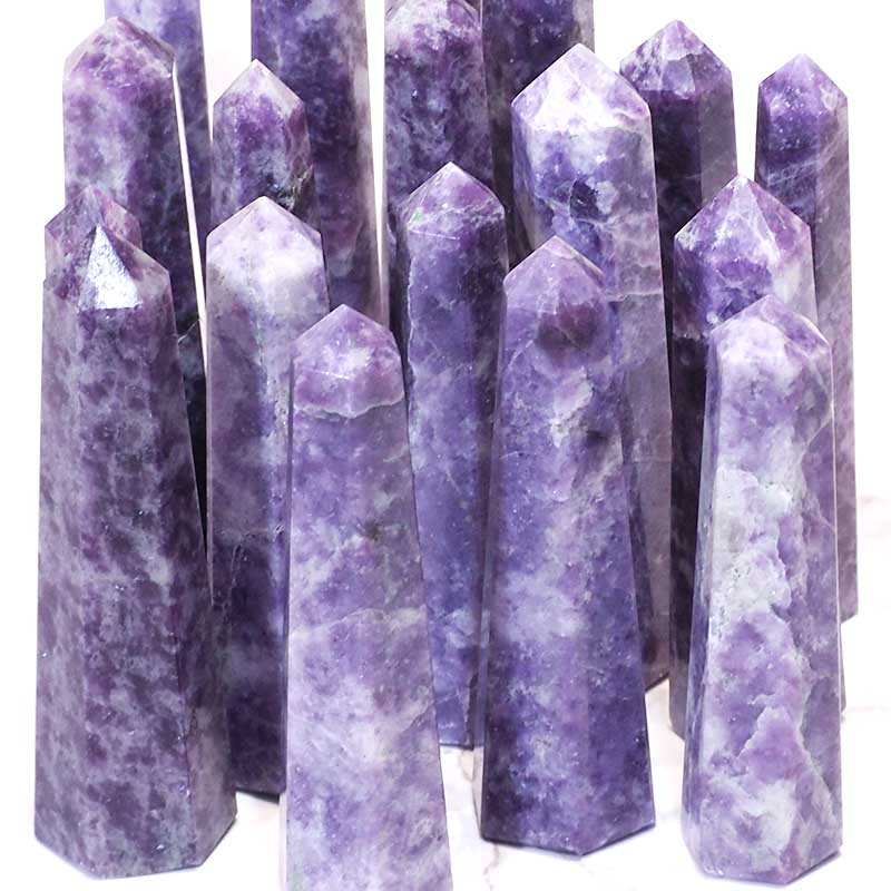 Lepidolite Terminated Point Set 3 5 Lepidolite Terminated Point Set 3 | Himalayan Salt Factory