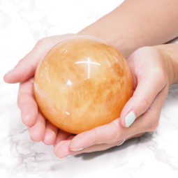 Orange Calcite Sphere DS758-2 | Himalayan Salt Factory