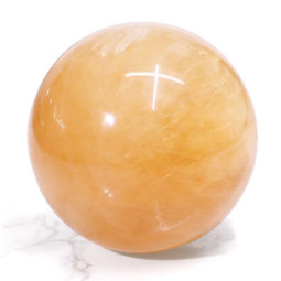 Orange Calcite Sphere DS758 | Himalayan Salt Factory