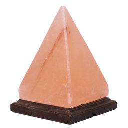 Pyramid Salt Lamp - Timber Base | Himalayan Salt Factory