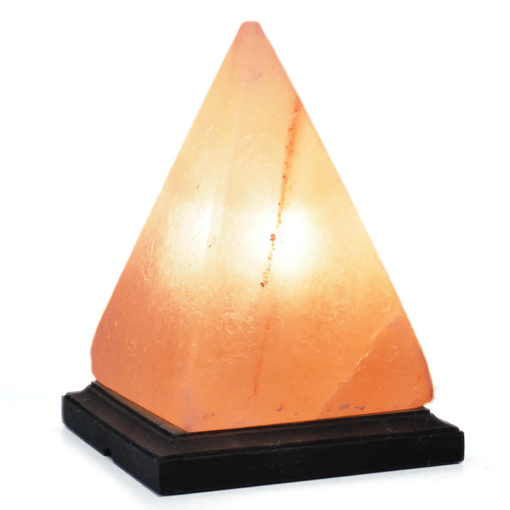 Pyramid Salt Lamp - Timber Base | Himalayan Salt Factory
