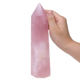 Rose Quartz Terminated Point DS733 5 Rose Quartz Terminated Point - Large DS733 | Himalayan Salt Factory