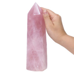 Rose Quartz Terminated Point DS735 5 Rose Quartz Terminated Point - Large DS735 | Himalayan Salt Factory