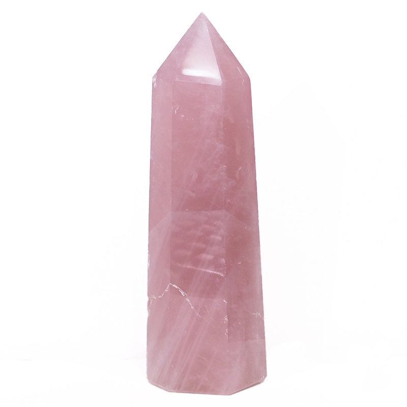 Rose Quartz Terminated Point DS735 3 Rose Quartz Terminated Point - Large DS735 | Himalayan Salt Factory