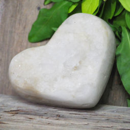 Clear Quartz Druze Heart DS787 | Himalayan Salt Factory